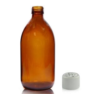 500ml Amber Glass Medicine Bottle With Child Resistant Cap