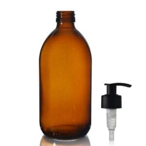 500ml Clear Glass Medicine Bottle With Lotion Pump