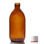500ml Amber Glass Medicine Bottle With Tamper Evident Cap