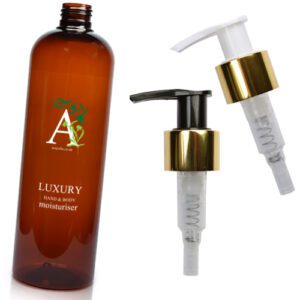 500ml Luxury Amber ‘Boston’ Moisturiser Pump Bottle