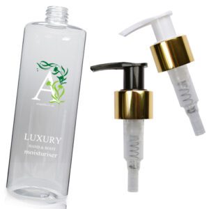 500ml Clear Plastic Moisturiser Pump Bottle