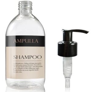 500ml Clear PET Sirop Bottle With Lotion Pump
