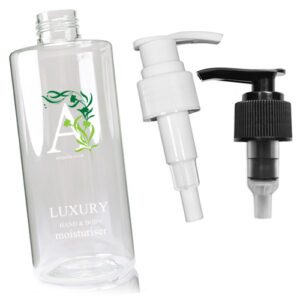 250ml Clear Round Moisturiser Pump Bottle