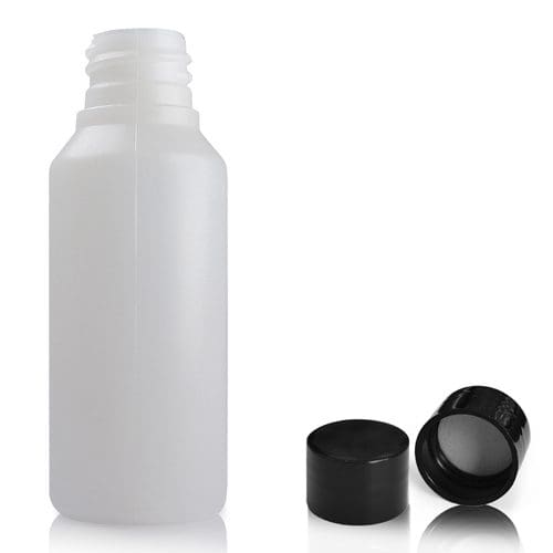 50ml SMALL STRONG ROUND PLASTIC BOTTLES SCREW FLIP TOP LID TRAVEL BOTTLE  LIQUID