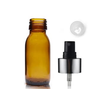 60ml Amber Glass Medicine Bottle With Premium Atomiser Spray