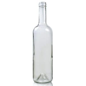 750ml Clear Glass Wine Bottle