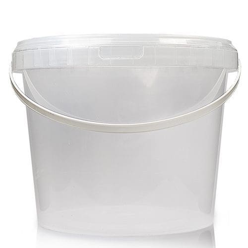 2.5L Clear Plastic Bucket With Handle Ampulla 0161 367 1414