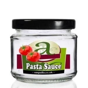 200ml Squat Clear Glass Pasta Sauce Jar With Lid