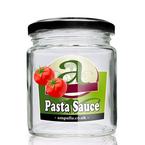 250ml Clear Glass Pasta Sauce Jar With Lid