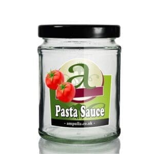 300ml Clear Glass Pasta Sauce Jar With Lid