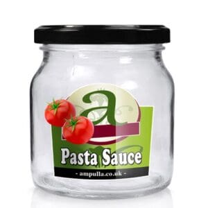 530ml Clear Glass Pasta Sauce Jar With Lid