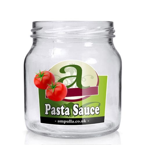 530ml Clear Glass Pasta Sauce Jar (No Cap)