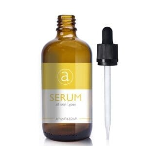 100ml Amber Glass Serum Bottle With CRC Glass Pipette