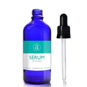 100ml Blue Glass Serum Bottle With Pipette