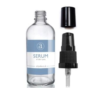 100ml Clear Glass Serum Bottle With Lotion Pump