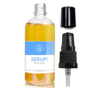 100ml Clear Glass Serum Bottle With Lotion Pump