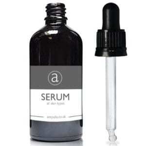 100ml Black Serum Bottle With T/E Pipette