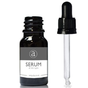 10ml Black Glass Serum Bottle With T/E Pipette