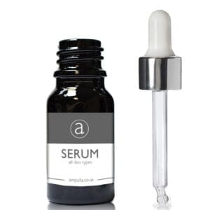 10ml Black Glass Serum Bottle With Luxury Pipette