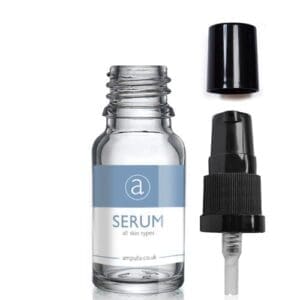 10ml Clear Glass Serum Bottle With Lotion Pump