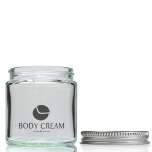 120ml Clear Glass Cream Jar With Aluminium Cap