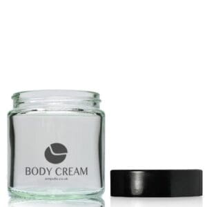 120ml Glass Cream Jar With Black Urea Cap