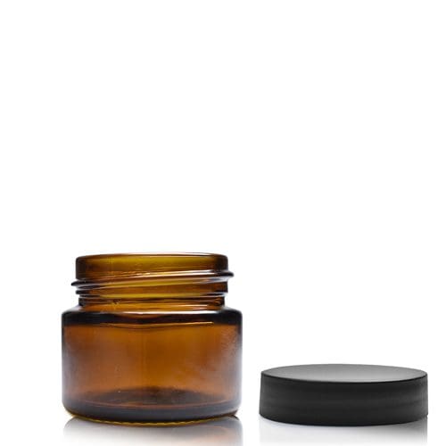 15ml Amber Glass Cream Jar With Screw Cap