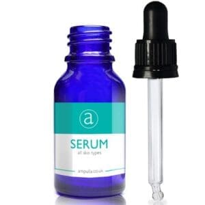 15ml Blue Glass Serum Bottle With T/E Pipette