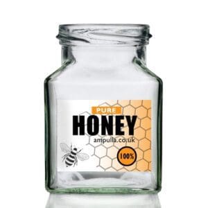 200ml Square Glass Honey Jar