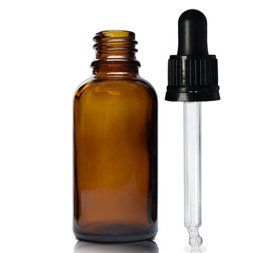 20ml Amber dropper bottle with pipette