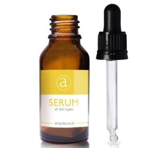 20ml Amber Glass Serum Bottle With T/E Pipette & Wiper