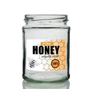300ml Clear Glass Honey Jar