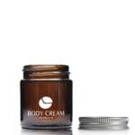 30ml Amber Glass Cream Jar With Screw Cap