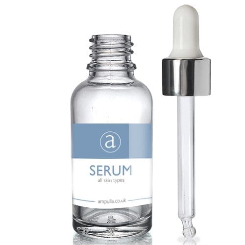 30ml Clear Glass Serum Bottle With Luxury Pipette