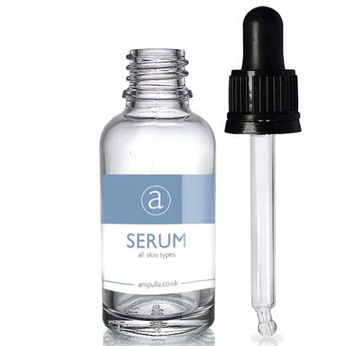 30ml Clear Glass Serum Bottle With Pipette