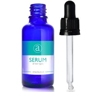 30ml Blue Glass Serum Bottle With T/E Pipette