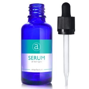 30ml Blue Glass Serum Bottle With CRC Pipette