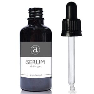 30ml Black Glass Serum Bottle With T/E Pipette