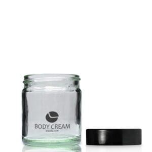 30ml Glass Cream Jar With Black Urea Cap