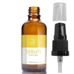 50ml Amber Glass Serum Bottle With Lotion Pump