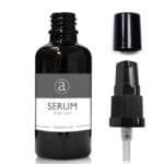 50ml Black Glass Serum Bottle With Lotion Pump