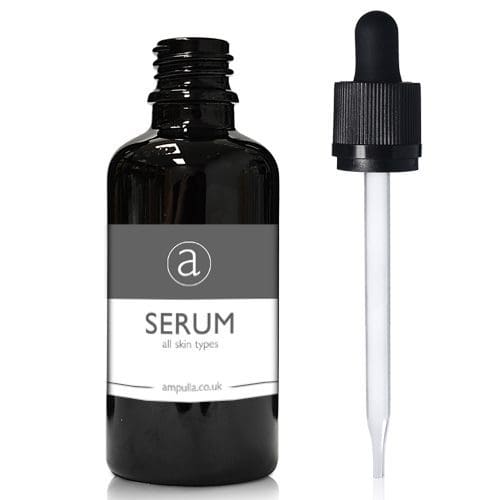 50ml Black Glass Serum Bottle With CRC Pipette
