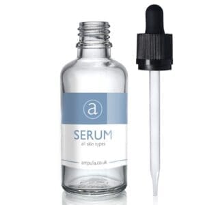 50ml Clear Glass Serum Bottle With CRC Pipette