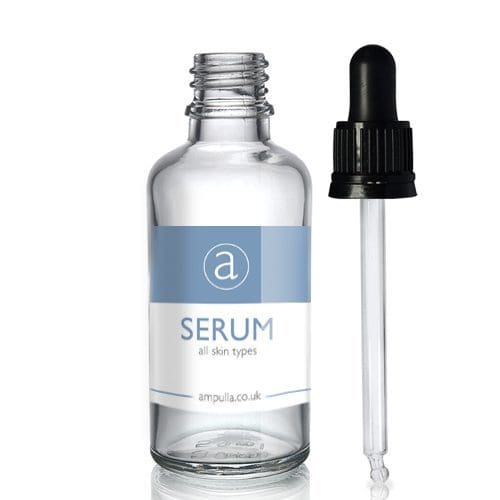 50ml Clear Glass Serum Bottle With Glass Pipette