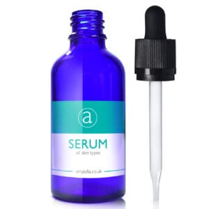 50ml Blue Glass Serum Bottle With CRC Pipette