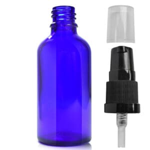 50ml Blue Glass Lotion Bottle