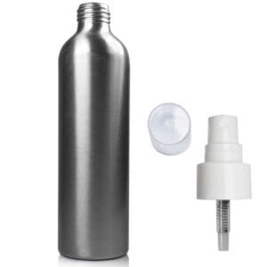 250ml Aluminium Bottle With Free White Atomiser