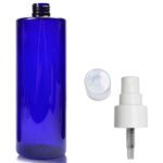 500ml Cobalt Blue PET Plastic Bottle With Free Atomiser