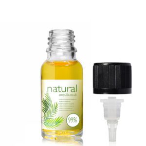 15ml Clear Glass Essential Oil Bottle With CRC Dropper Cap