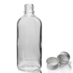 100ml Clear Glass Dropper Bottle with Aluminium Cap